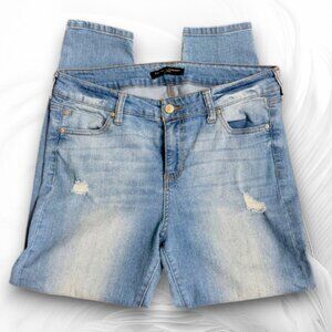 Truth + Theory Petite Light Wash Distressed Skinny Jeans Size 10P